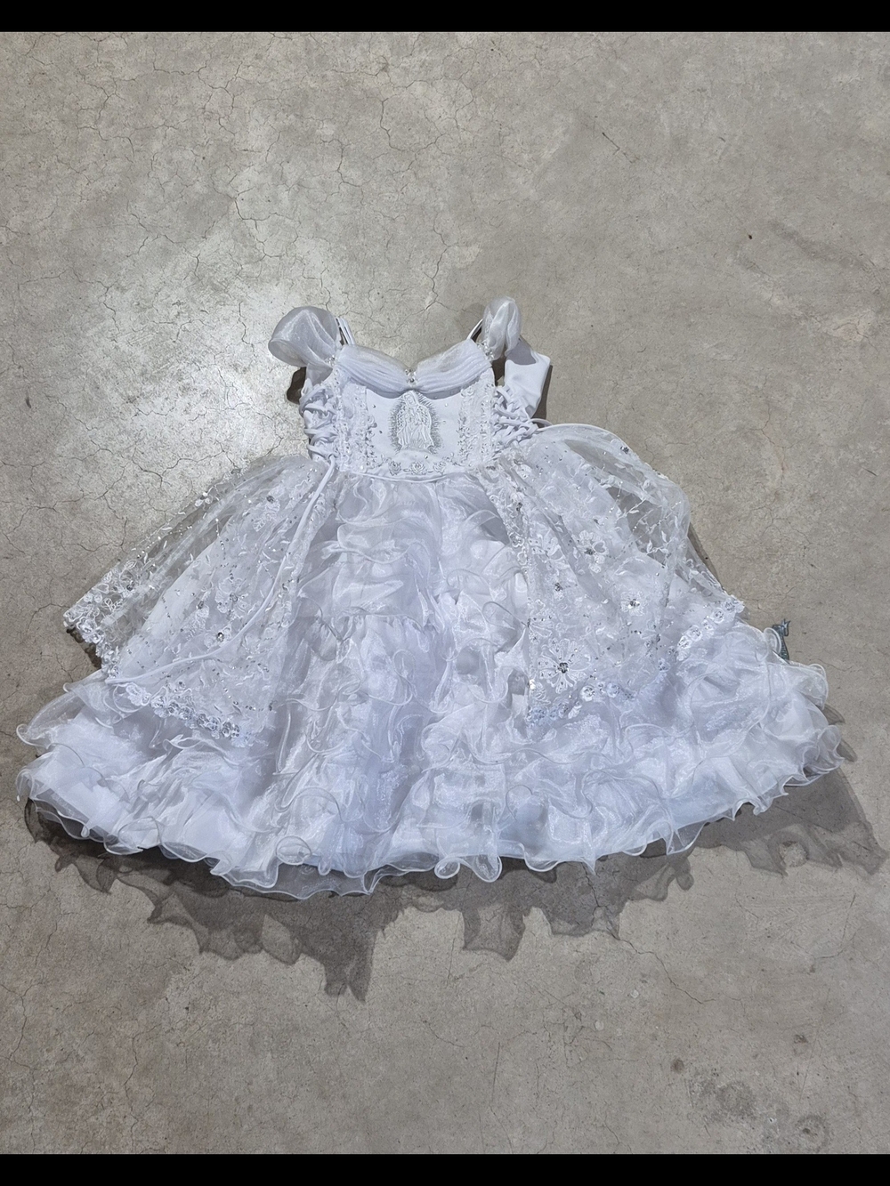 Girls Virgen De Guadalupe Baptism and Christening Gown ..measurements included n
